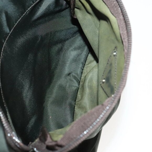 PRADA Backpack Nylon Khaki Silver Auth 140623 - Picture 13 of 16